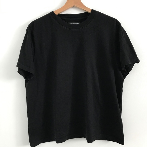 POOL HOUSE MENS T SHIRT BLACK SHORT SLEEVE CROPPED CREW NECK SMALL - Picture 4 of 12